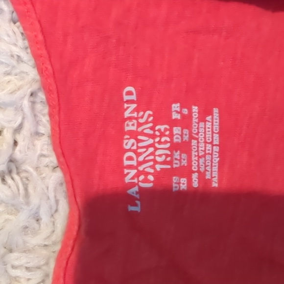 Lands End chili papaya orange tank top size extra small - Picture 3 of 5